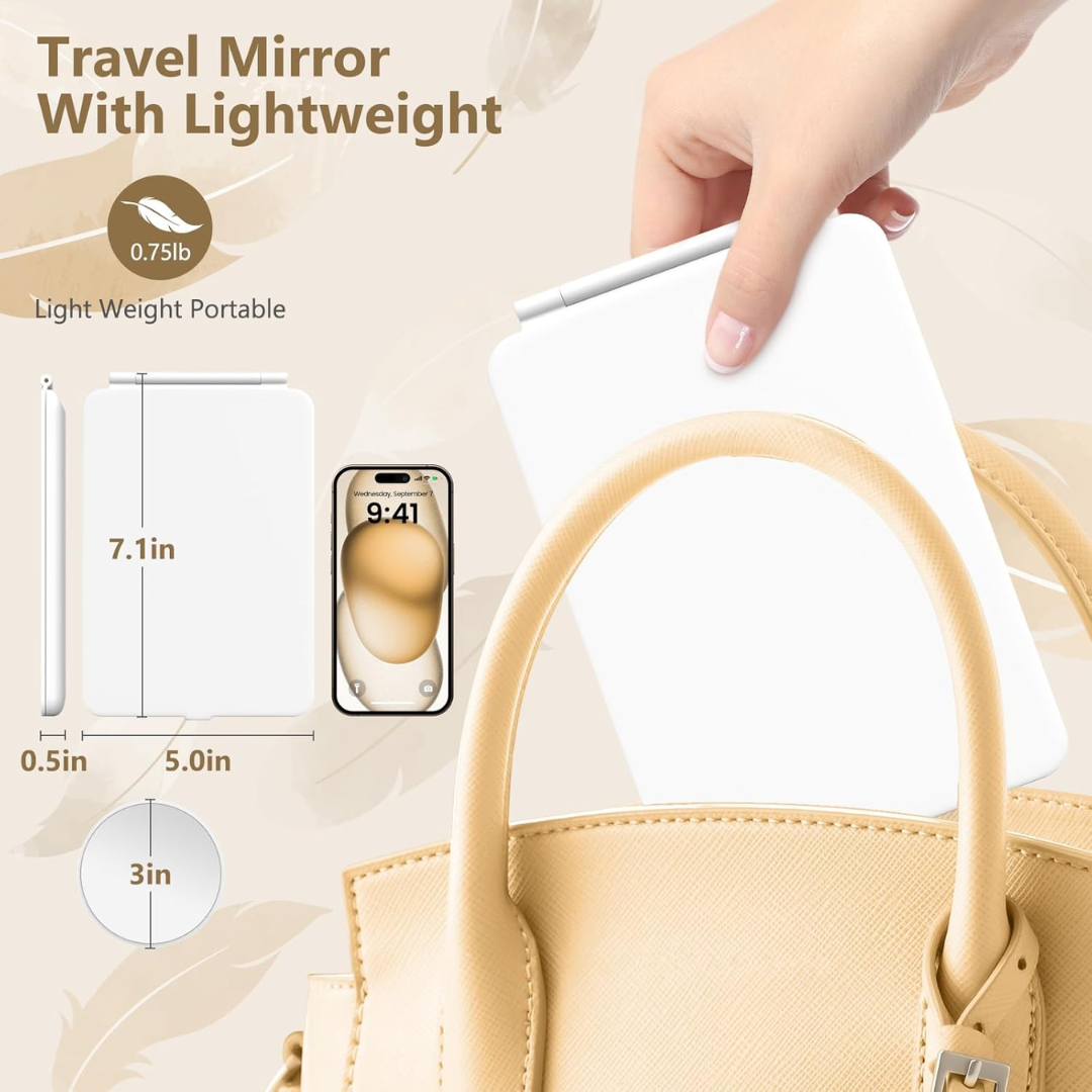 Dynric Mini Portable Makeup Mirror